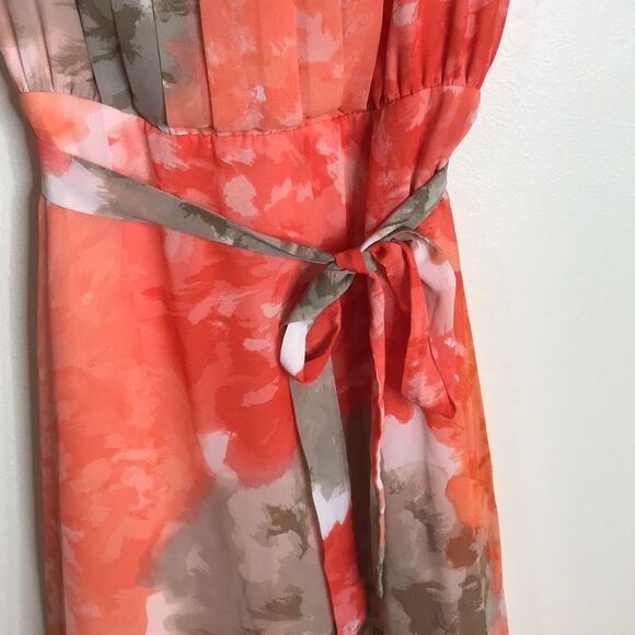 Olivia Matthews Women's Dress Coral/Peach Round-neck Sleeveless size 6 - Picture 5 of 12